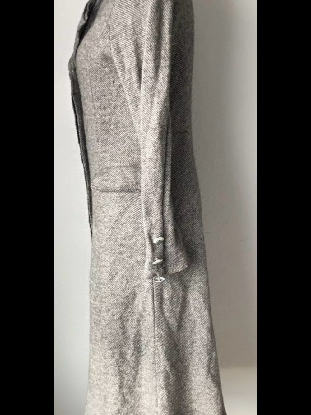 Free People Long Gray Duster Coat - Picture 6 of 11